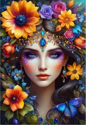 Image de Alipson Puzzle Legespiel La femme aux fleurs - 1000 Teile multicolor