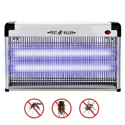 Immagine prodotto di Jiubiaz killer elettrico di insetti 40W LED trappola per insetti con luce UV lampada per zanzare trappola per mosche killer di zanzare per interni camere per bambini giardini