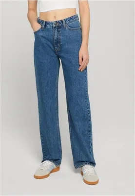 Obrázek produktu pro Dámské džíny Urban Classics Ladies Mom Jeans mid deep blue washed - 27