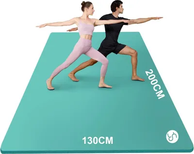 Produktbild von RYTMAT Yogamatte XXL 200x130cm Fitnessmatte 20mm/15mm/10mm Dick NBR Gymnastikmatte Extra Groß Breit Sportmatte Trainingsmatte für Heim-Fitness Yoga,