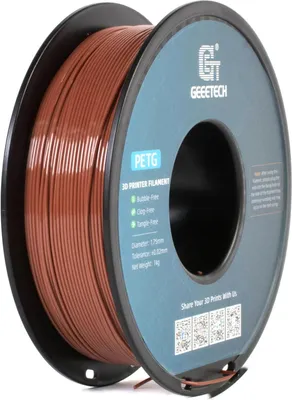 Zdjęcie produktu dla Filament PETG do drukarek 3D – 1,75 mm – szpula 1 kg – pakowany próżniowo – brązowy
