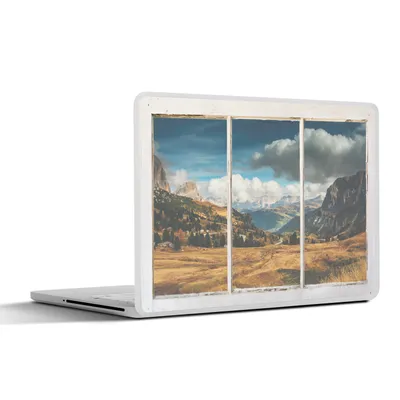Produktbild von MuchoWow® Laptop Aufkleber Sticker Cover Aussicht - Landschaft - Hügel 36.5x27.5 cm - Laptop-Sticker