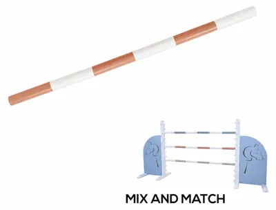 Productafbeelding van ByASTRUP – Sprongstok voor hobbypaard-hindernissen – Roze/Wit – 120 cm, AI-gegenereerde afbeelding