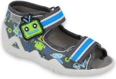 Produktbild von BEFADO Jungen  Sandaletten Klettverschluss Robot Grau 26
