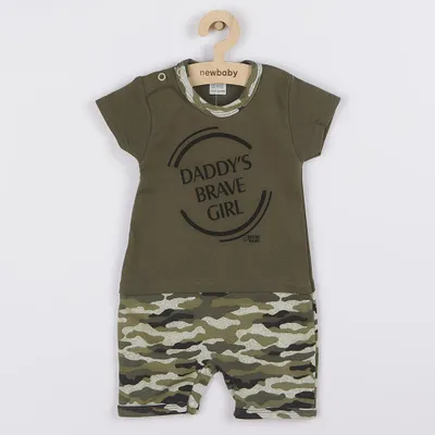 Obrázok produktu pre Dojčenský letný overal New Baby Army girl
