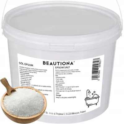 Obrázek produktu pro Beautiona přírodní epsomská sůl do koupele síran hořečnatý 1 kg