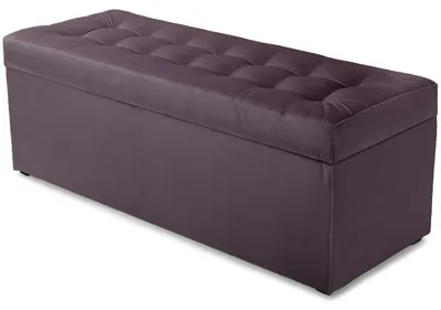 Obrázek produktu pro MG Design, podlahový taburet, fialová barva, 45x120 cm - s úložným prostorem 140 litrů, nosnost až 300 kg, ihned použitelný, snadno se udržuje, vhodný do obývacího pokoje i chodby