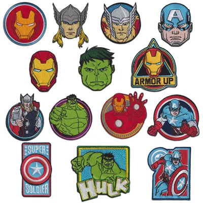 Obrázok produktu pre Marvel © Avengers Captain America head - nášivka, nažehľovacia, nášivky, nášivky, veľkosť: 7 x 5,3 cm