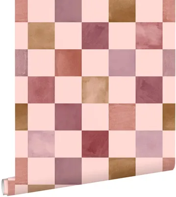 Immagine prodotto di ESTAhome carta da parati scacchi viola e rosso scuro 50 x 900 cm