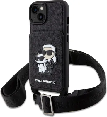 Produktbild von Karl Lagerfeld Crosssbody NFT Saffiano Karl & Choupette - iPhone 14 Case (Black)