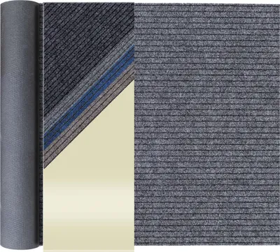 Produktbild von Primaflor Schmutzfangläufer ATLAS 400x2500 cm Hellgrau meliert Sauberlauf Meterware robuster Flurteppich 7 mm