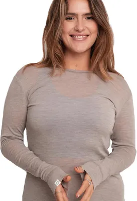 Productafbeelding van Merino shirt dames - 100% merinowol - Beige