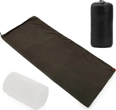 Produktbild von Outdoor-Schlafsaecke, tragbarer Notfall-Schlafsack, leichter Fleece-Schlafsack fuer Camping, Reisen, Wandern