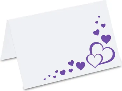 Image de PRICARO Cartes de table "Coeur d'ange", lilas, 50 pièces