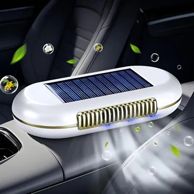 Produktbild von Solar Auto-Luftreiniger mit USB, Ozon & Ion Technologie, tragbar, filterfrei, geräuscharm gegen Rauch & Gerüche