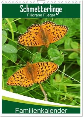 Produktbild von Schmetterlinge: Filigrane Flieger / Familienkalender (Wandkalender 2025 DIN A4 hoch), CALVENDO Monatskalender