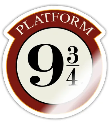 Produktbild von Spreadshirt Harry Potter Platform 9 3/4 Sticker Aufkleber, 10 x 10 cm, Weiß glänzend