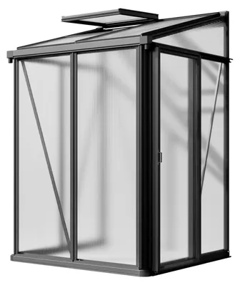 Obrázek produktu pro GFP skleník Flora 23 skleník ke zdi - hliník - 199x132 cm - 16 mm polykarbonátové desky