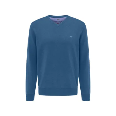 Produktbild von Fynch Hatton Sfpk211 Pullover Mit V-ausschnitt Blau S Mann Blau S