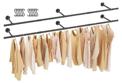 Productafbeelding van Wandgemonteerde Kledinghanger voor DIY Kastsysteem