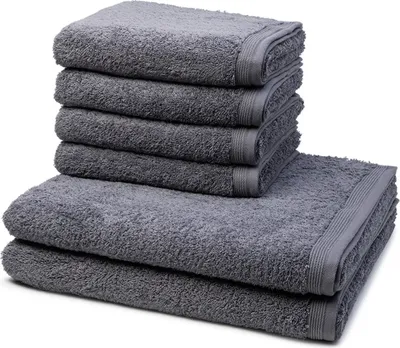 Produktbild von Möve Superwuschel 4 X Handtuch 2 X Duschtuch im Set Extraweiches Handtuch, Aus 100% hochwertiger Baumwolle, Mit eingesticktem Markenlogo
