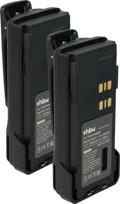 Produktbild von vhbw 2x Akku kompatibel mit Motorola DP4400E, DP4600e, DP4401e, DP4601, DP4600, DP4401 Funkgerät, Walkie Talkie (3000 mAh, 7,2 V, Li-Ion) + Gürtelclip