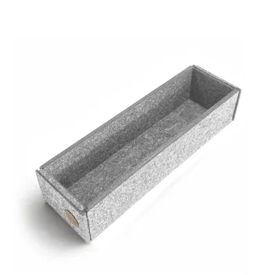 Produktbild von Aufbewahrungsbox CLEAN Filz 30 x 9 x 7 cm ohne Deckel in hellgrau meliert