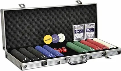 Obrázok produktu pre Poker set 500 ks žetónov s príslušenstvom