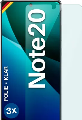 Produktbild von moex® 3x Schutzfolie kompatibel mit Samsung Galaxy Note20 - Displayschutzfolie dünn Folie, Klar