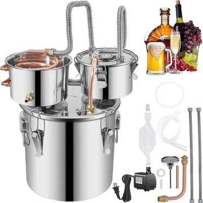 Productafbeelding van Heimstillsysteem - Alcoholstillsysteem - Maak zelf bier, wijn of sterke drank - Fermentatieset voor hobbybrouwers