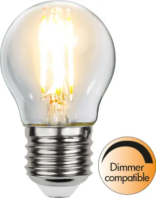 Produktbild von Star Trading 351-35 LED-Leuchtmittel "Clear", F Filament, klar, E27, 2700 K, 250 LM, 80 Ra, ca. 4,5x7,8 cm, 230 V / 2,5 W, dimmbar, 1 Stück Karton