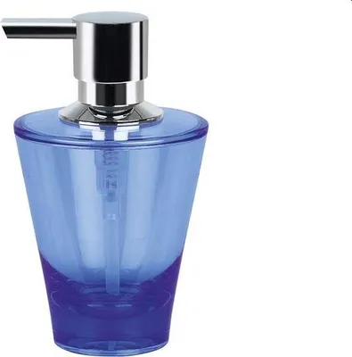 Produktbild von Spirella Seifenspender "Max Light" Flüssigseifen-Spender, Fassungsvermögen 8,5 x 8,5 x 14,5 cm - 250ml – Blau
