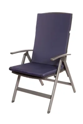 Produktbild von Stuhlkissen 1er | Sitzkissen 110x47x4cm Dunkelblau | gartenkissen auf rataanmöbel | stuhlkissen outdoor | sitzkissen hochlehner