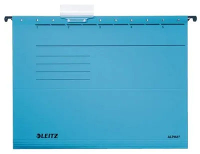 Produktbild von LEITZ Hängemappe Alpha , Colorspankarton, 5 Stück, Blau, 19853015