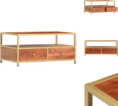 Produktbild von vidaXL Couchtisch 90 x 50 x 40 cm Massivholz Akazie -  Couchtische