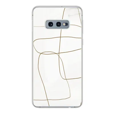 Produktbild von MuchoWow® Handyhülle Schutzhülle Hülle für Samsung Galaxy S10e Kunst - Braun - Weiß - Abstrakt Silikon Softcase Handy Hülle - Handy