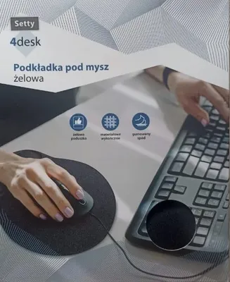 Zdjęcie produktu dla Żelowa podkładka pod mysz Setty czarna