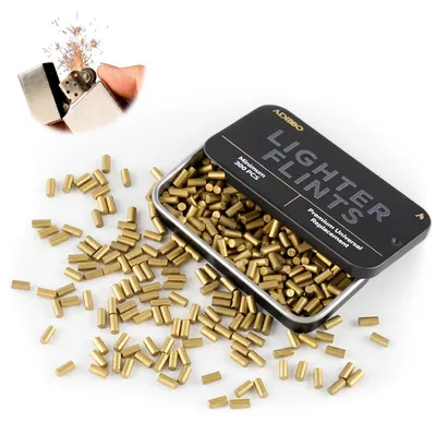 Imagen del producto de Piedras de pedernal de 2,2 mm, 35 g (aproximadamente 300 unidades), repuesto universal para encendedores de gasolina y gas