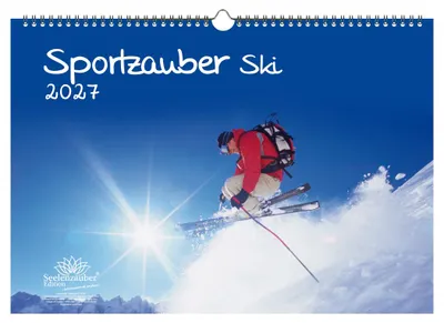 Produktbild von Skizauber DIN A3 Kalender für 2027 Berge und Ski - Seelenzauber