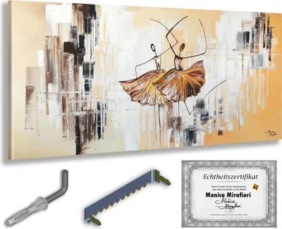 Produktbild von Monica Mirafiori I 100% HANDGEMALT I Gemälde "Dancing" 140x70cm | Gemälde Handgemalt | Acrylgemälde | Sehr Großes Acrylbild I Moderne Kunst I Kunstbilder