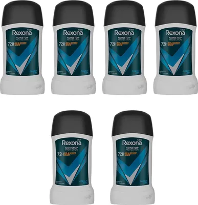 Produktbild von Rexona Men Nonstop Protection Deostick Anti-Transpirant Cobalt Dry 6x 50ml Deo Deodorant Männerdeo Herren