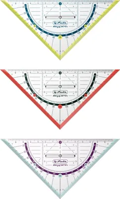 Produktbild von Geometrie-Dreieck my.pen 16cm Kunststoff farbig sortiert Packung mit 9 Stück