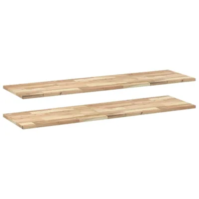 Zdjęcie produktu dla SYFAX™ Półki ścienne, 2 szt., 120x40x2 cm, surowe lite drewno akacjowe