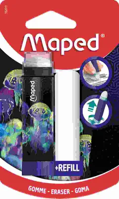 Image de Maped 152011 Maped Gomme DEEPSEA PARADISE + gomme de rechange, blister