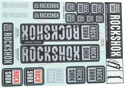 Produktbild von RockShox Dekor Set Rockshox 35 Mm Polar Grau 2018+