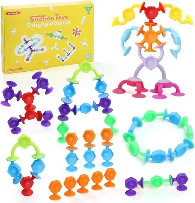 Produktbild von Silikon Spielzeug für Babys und Kinder - 48 Teile Sensorisches Bildungsspielzeug