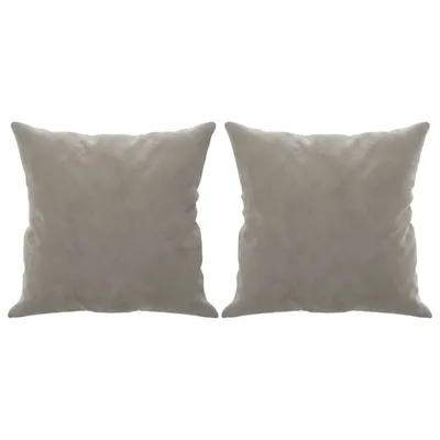 Immagine prodotto di vidaXL Cuscino decorativo 2 pz. Velluto grigio chiaro 40x40 cm