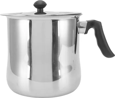 Immagine prodotto di Pentola per sciogliere la cera d'api, acciaio inossidabile, resistente al calore, durevole, con coperchio per sciogliere la cera, 1,5 L