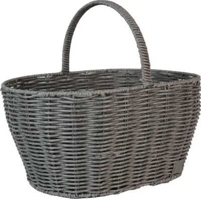 Produktbild von UNUS® Einkaufskorb in Rattan-Optik, Langlebig und Wetterfest, Groß, Grau