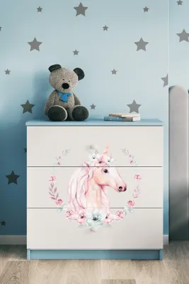 Obrázek produktu pro Dětská komoda se zásuvkami koník v modré barvě Babydreams
